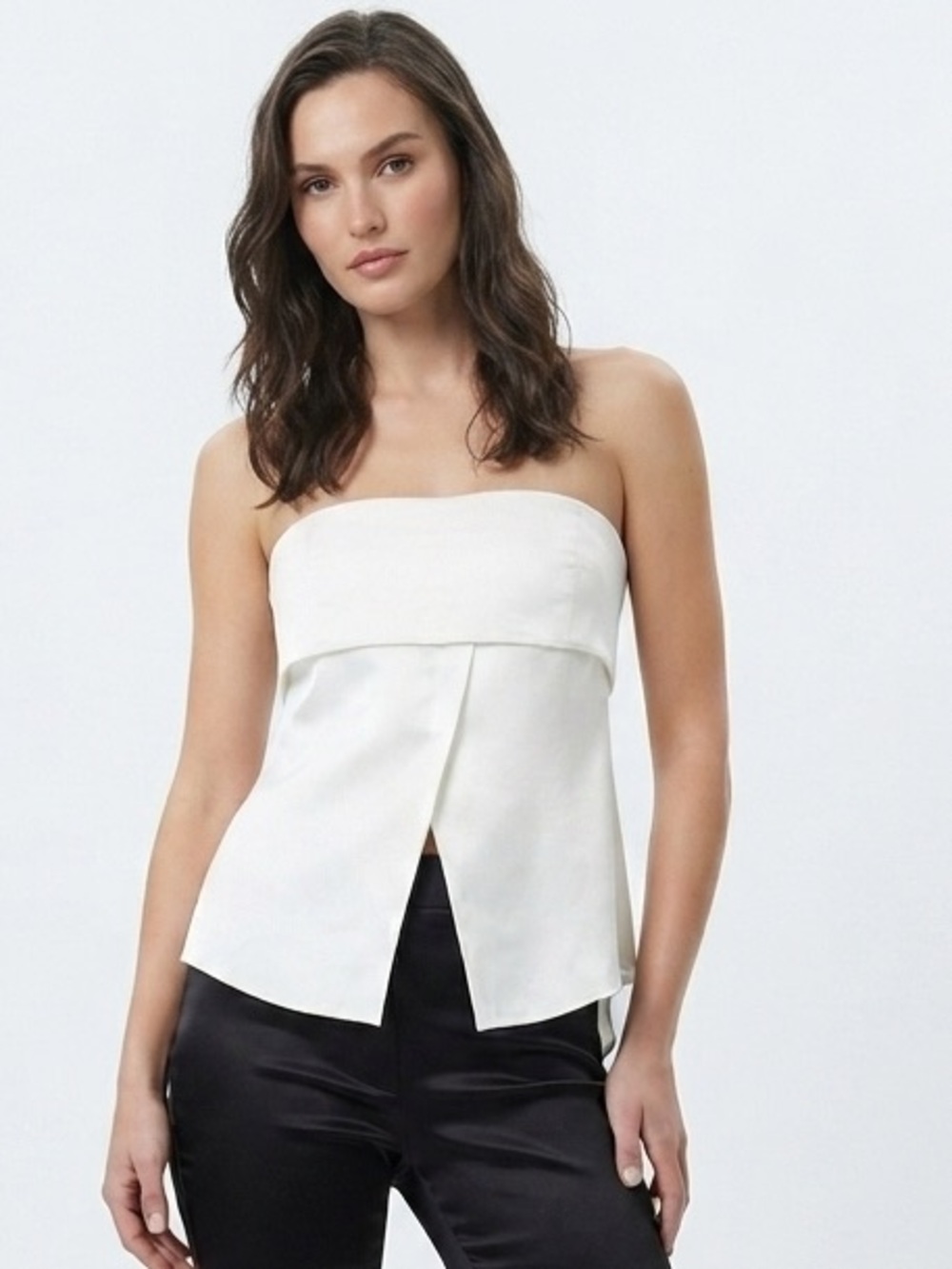 Zara  Strapless Satin Top